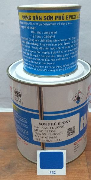 Sơn phủ Epoxy Hải Âu màu xanh dương EP3352 thùng 5 lít (Sơn phủ ...