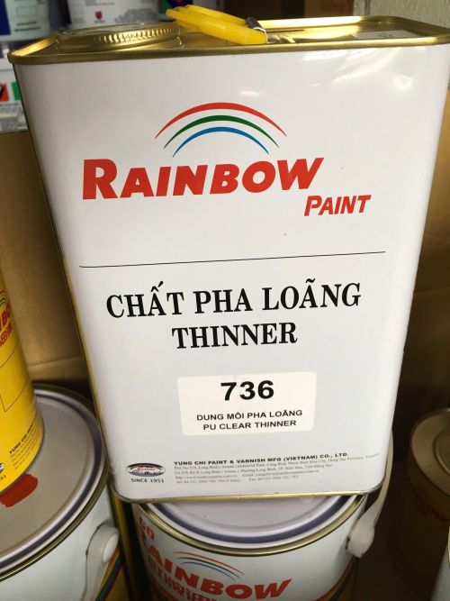 DUNG MÔI PHA LOÃNG SƠN PU RAINBOW 736 THÙNG 4 LÍT