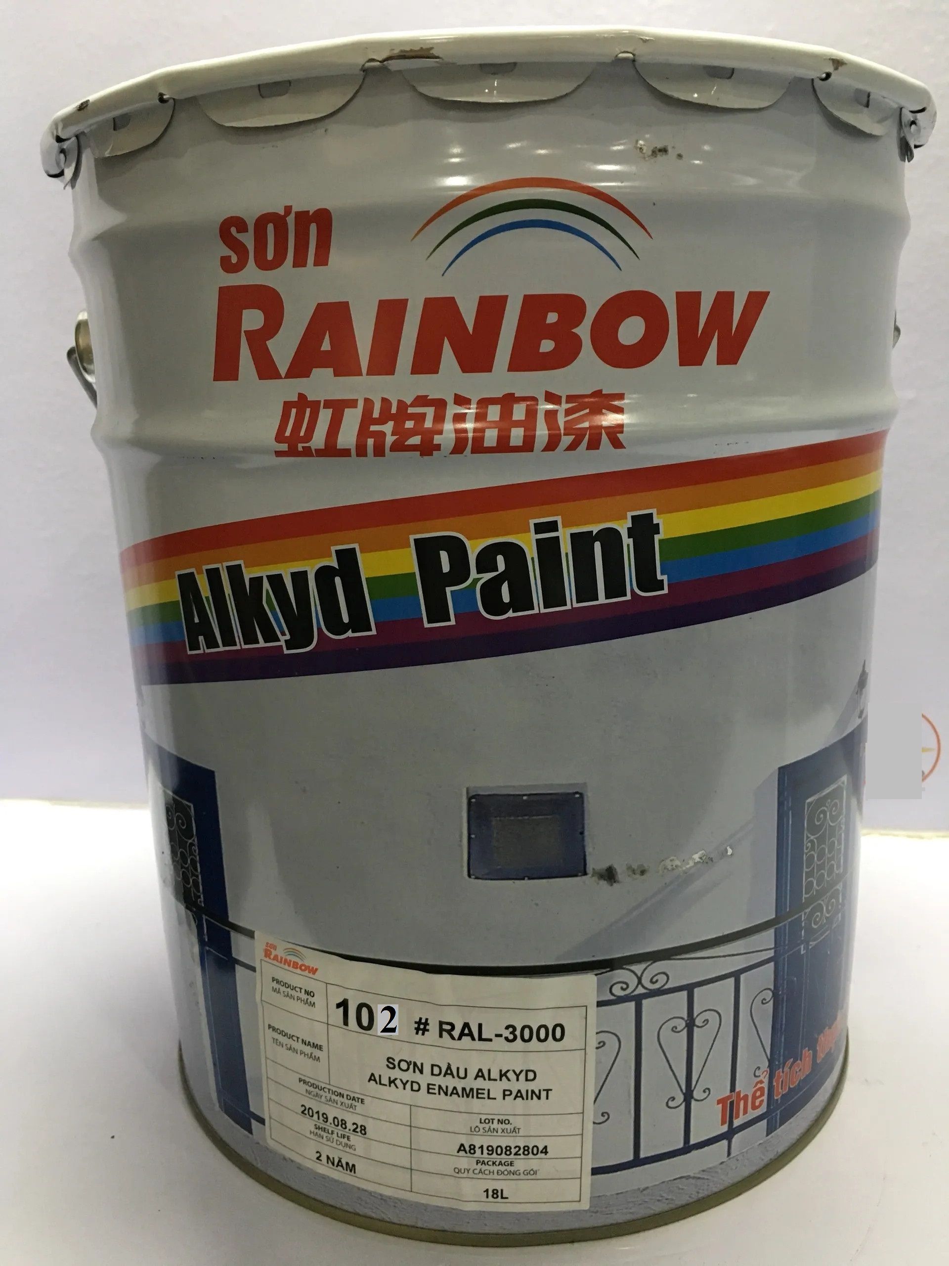 SƠN DẦU ALKYD RAINBOW 102 MÀU TRẮNG - THÙNG 18 LÍT