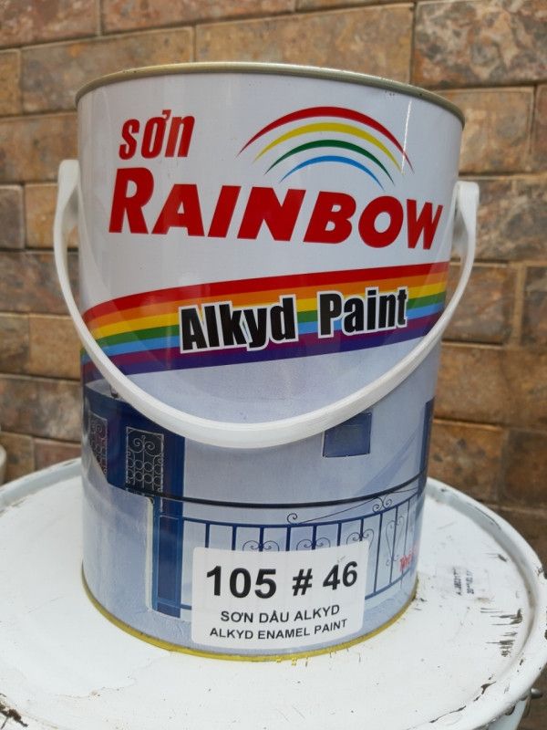 SƠN DẦU ALKYD RAINBOW 105 MÀU 1, 5, 43, 44, 45, 46 - THÙNG 4 LÍT