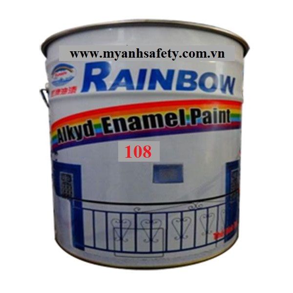 SƠN DẦU ALKYD RAINBOW 108 MÀU ĐEN - THÙNG 4 LÍT